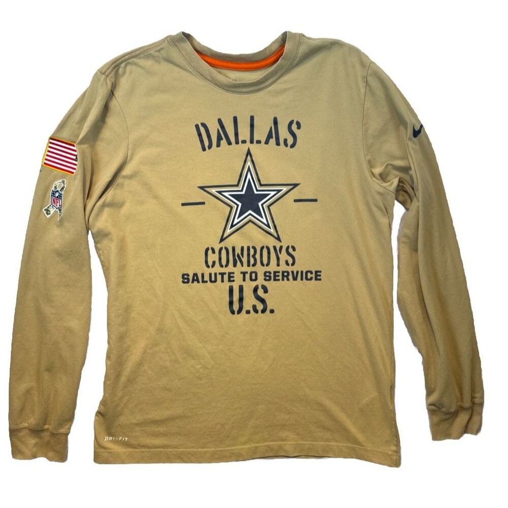 Nike Dallas Cowboys Military Salute to Service 2014 Shirt M Long Sleeve Camo
